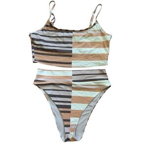 Aerie Womens sz XL Two piece Swimsuit High Waist